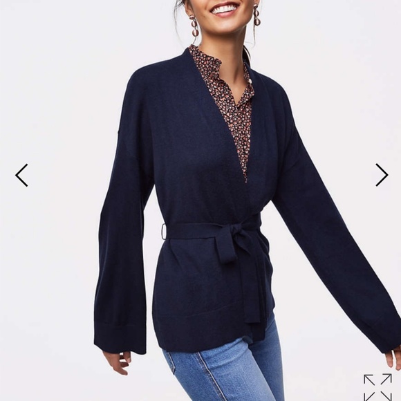 LOFT Sweaters - Kimono Gray wrap cardigan